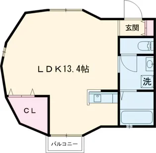 スタジオゴルド【3階】の間取り