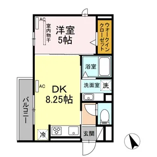コスモ錦【203号室】の間取り