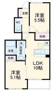 フィレンテ K・F【1階】の間取り
