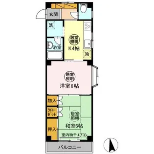 レジデンス八木【3階】の間取り