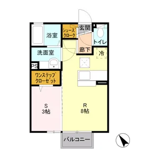 トリニティ B【1階】の間取り