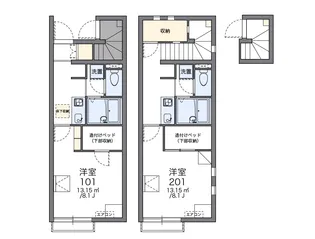 レオネクストピエス石川【203号室】の間取り