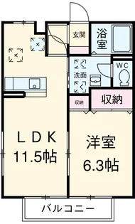 コンフォート毛呂山【2階】の間取り