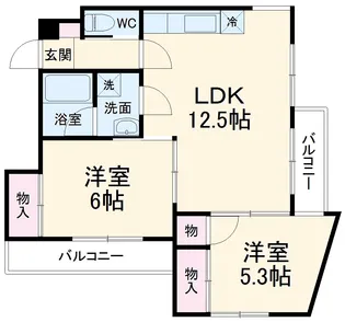 ヤマザキフラッツ【306号室】の間取り
