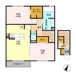 オルテンシアⅠ【2階】の間取り