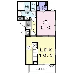 ルーナ クレシェンテ【3階】の間取り