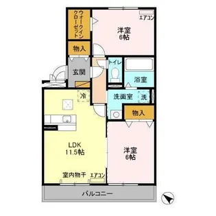 グランドソレイユ A棟【1階】の間取り