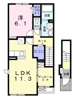 ルシアン B【2階】の間取り