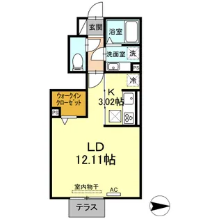 チェルシー【102号室】の間取り