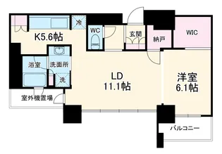 グランドミッドタワーズ大宮フォレストタワー【2601号室】の間取り