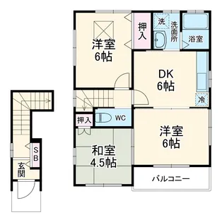 ライブリー北丸子B棟【2階】の間取り