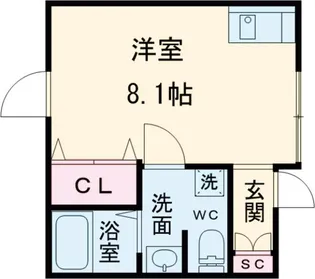 アウレリア国立【101号室】の間取り