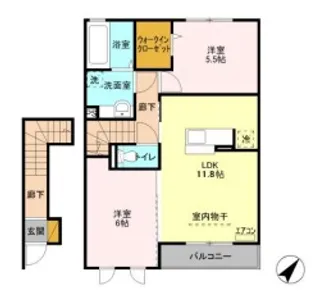 ボヌールD【2階】の間取り