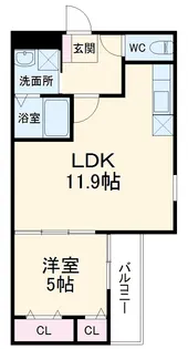 フジパレス服部西町2番館【3階】の間取り