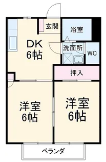 コーポラス見川 B棟【1階】の間取り
