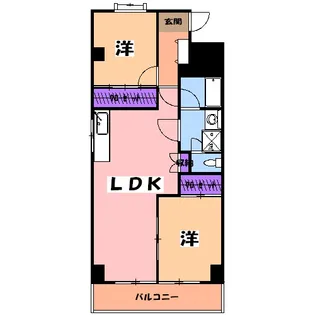 あさひレジデンス三番館【101号室】の間取り