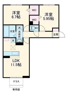 ニーナサクレ【1階】の間取り