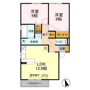 アネシスガーデンB【2階】の間取り