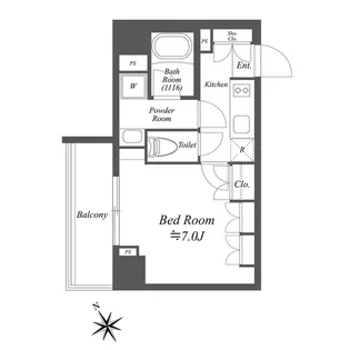 ブライズ白金台【4階】の間取り