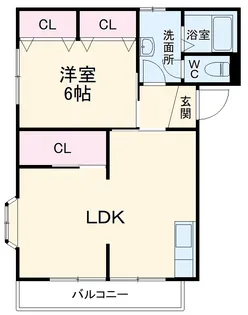 サンピュア ハピネスB【2階】の間取り