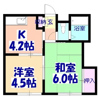 グリーンサンハイツ【2階】の間取り