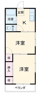 湘南グリーンハイム【2-D号室】の間取り