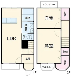 Cour Verte【202号室】の間取り