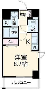 プログレッソ八田【6階】の間取り