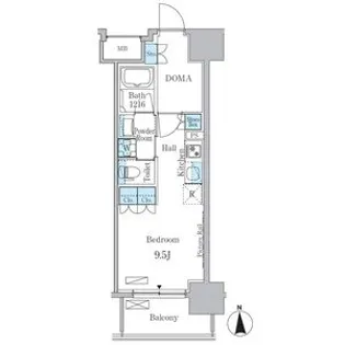 ヒヴィ・カーサ名駅西【2階】の間取り