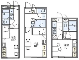 レオパレスSailinGⅡ【108号室】の間取り