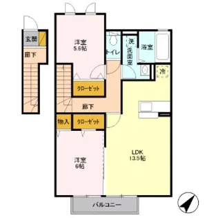 Parkside ひたち野【2階】の間取り
