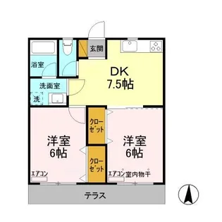 雅弐番館【1階】の間取り