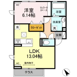 パピヨン B【1階】の間取り