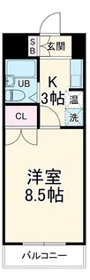ラフィーネ新宿【2階】の間取り