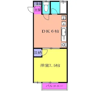 海老名国分パークハイツ参番館【2階】の間取り