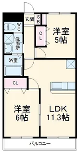 テイクス【1階】の間取り