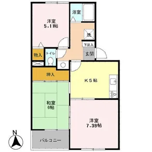 ボナール【105号室】の間取り