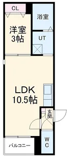 WARREN CHUO Ⅰ【201号室】の間取り