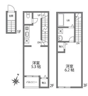 エクセルコート中野【2階】の間取り