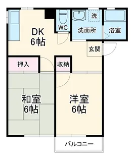 フロンティアハイツ【2階】の間取り