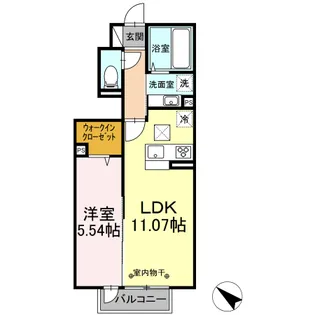 ベルウッド伍番館【1階】の間取り