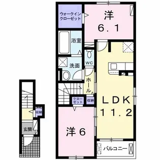 ブレッサ【2階】の間取り