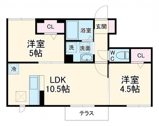 エスポワール A【101号室】の間取り