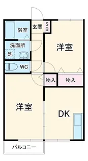 ビュー金上B【1階】の間取り