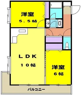 サンパレス鷹匠【701号室】の間取り