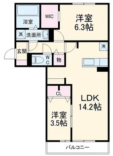 シャルム【1階】の間取り
