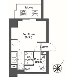 ユーレジデンス高輪台【6階】の間取り