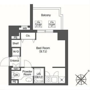 ユーレジデンス高輪台【6階】の間取り
