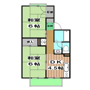 ヴィルベール奥村【1階】の間取り