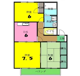 リバーサイド忠岡【B202号室】の間取り